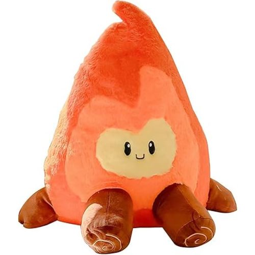 Simulation Campfire Plush Pillow, Bonfire Stuffed Plushie Toys Fake Fire Firewood Plush Pillow for Outdoor Camping Room Decor