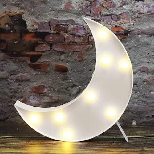 LED Moon Shaped Marquee Sign
