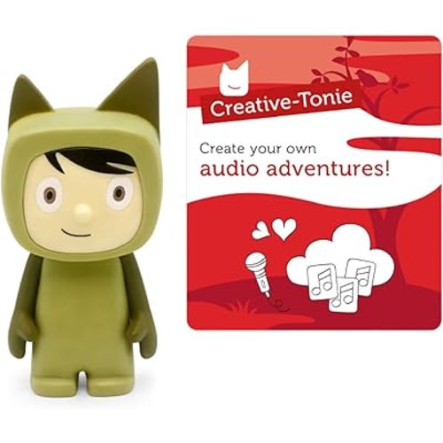 Tonies Creative Audio Character - Record and Upload up to 90 Minutes of Your Own Stories and Songs - Green/Light