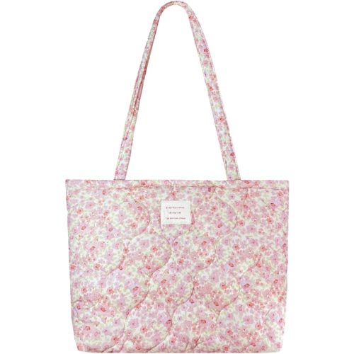 Sunwel Fashion Top Zipper Floral Quilted Bag Small Tote Bag for Women