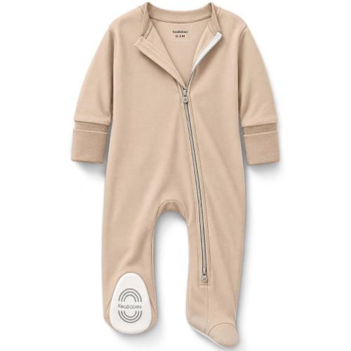 2pk Baby Pajamas Footie, Baby Sleepers, Newborn Pajamas (Slate, 0-3M)
