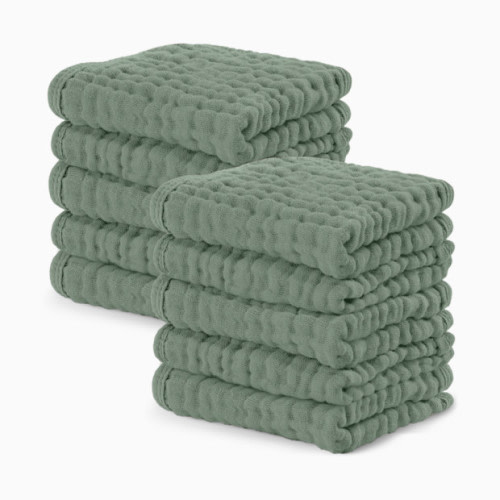 6-Layer Muslin Baby Washcloths Set - Fern
