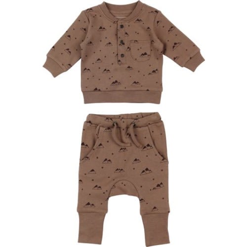 Organic Cotton Sweatshirt & Joggers Set, 6-9M