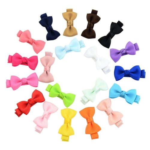 2 Inch Baby Girls Tiny Hair Bows Clips Fully Lined Snap Babies Toddlers Hair Pins Hair Accessories