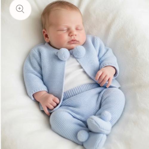 Blue Pom Two Piece
