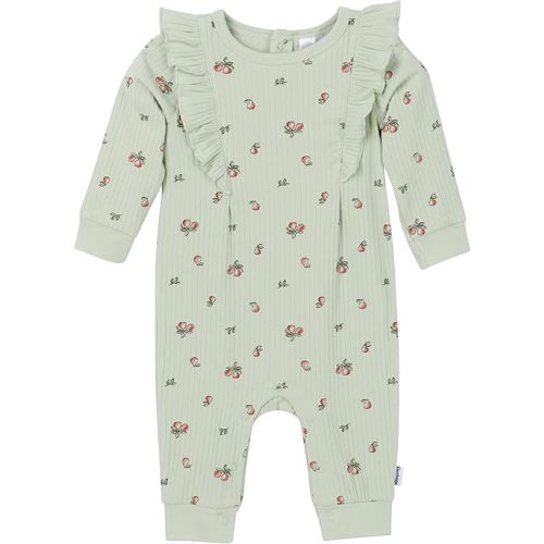 Gerber baby-girls Baby Girls' Ruffle-edge Romper