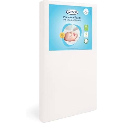 Amazon.com: Graco Premium Foam Baby Crib & Toddler Bed Mattress | GREENGUARD Gold Certified, Waterproof, Machine Washable OEKO-TEX Standard 100 Certified Cover, Firm Support, Standard Size