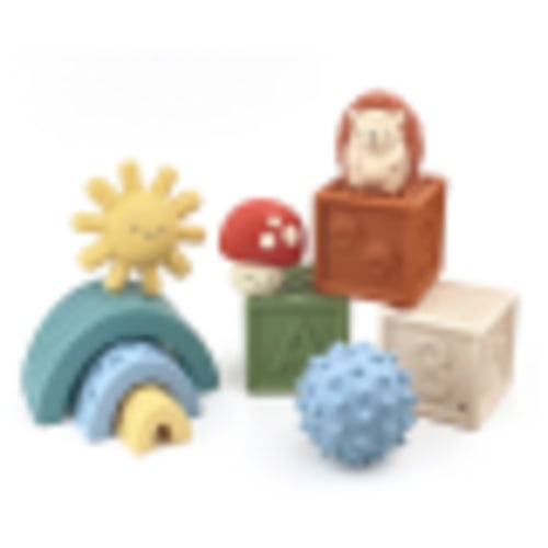 Itzy Blocks 10 sensory blocks, balls and friends.