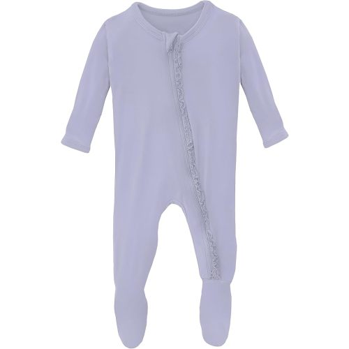 KicKee Ruffle Footie (lilac, newborn)