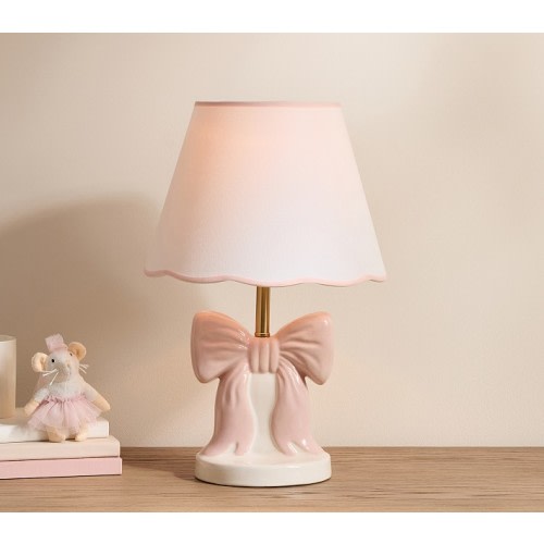 Ceramic Bow Table Lamp (17")
