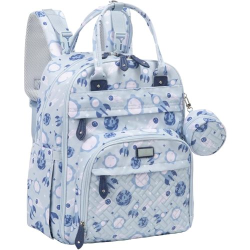 BabbleRoo Diaper Bag Backpack - Baby Essentials Travel Tote - Multi Function Water Resistant Diaper Bag, Travel Essentials Baby Bag with Changing Pad, Stroller Straps & Pacifier Case - Unisex, Cosmic