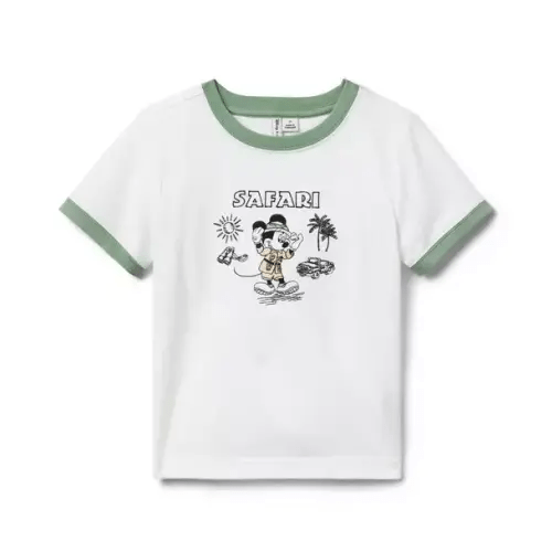 Boy White Disney Mickey Mouse Safari Tee by Janie and Jack
