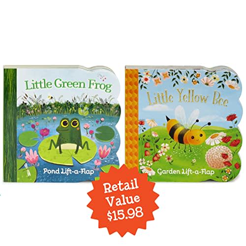 Little Green Frog & Little Yellow Bee 2-pack - A Lift-a-Flap Board Book Bundle Set for Babies and Toddlers, Ages 1-4