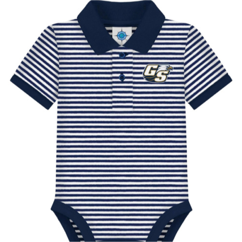 College Baby NCAA Striped Polo Bodysuit Short Sleeve - Unisex (0-12 Months)