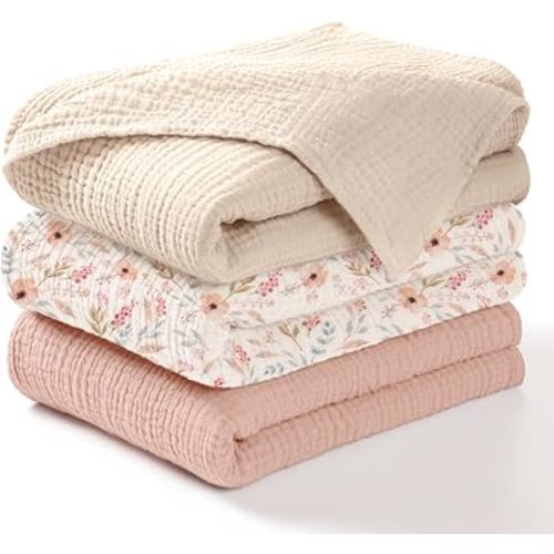 lulumoon Muslin Swaddle Blankets for Baby: 100% Cotton Receiving Blankets