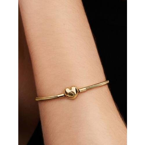 Heart Clasp Snake Chain Bracelet | Gold plated | Pandora US