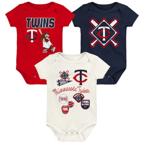 Newborn Minnesota Twins Outerstuff Home Plate 3-Piece Creeper Set