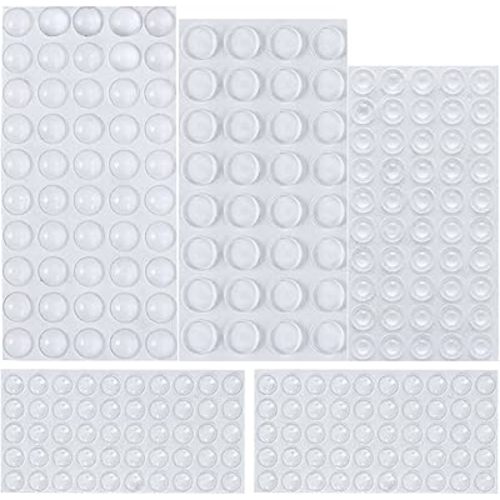 AUSTOR 232 Pieces Clear Rubber Feet Adhesive Bumper Pads Self Stick Furniture Buffer Pads for Doors, Cabinets, Drawers