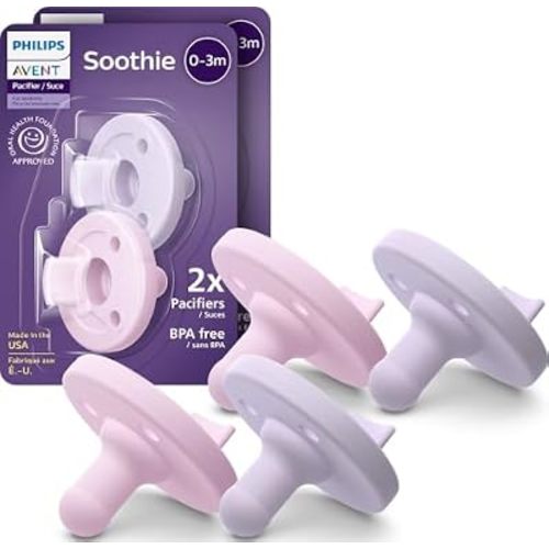 Philips Avent Soothie Baby Pacifier for 0-3 Months, BPA-Free, 4-Pack