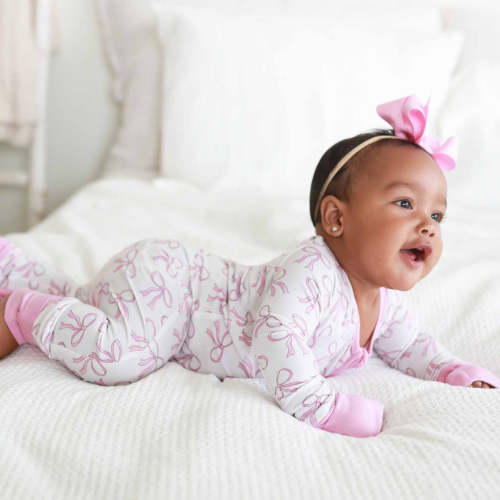 Blushing Bows Convertible Zip Romper