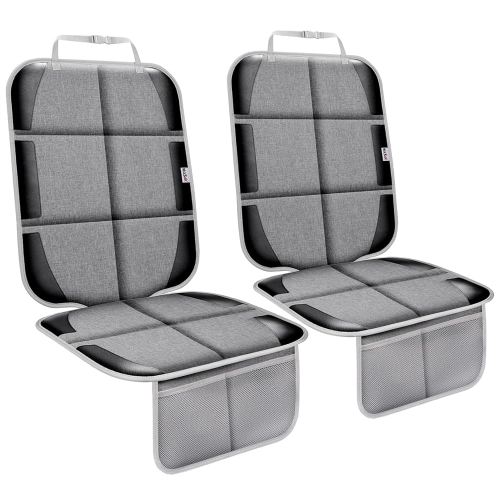 Meolsaek Car Seat Protector, Non-Slip Backing Will Not Leave Imprint, Waterproof Thicker Car Seat Cover for SUV, Sedan, Truck, Leather Car Seat Cushion (Gray Black)