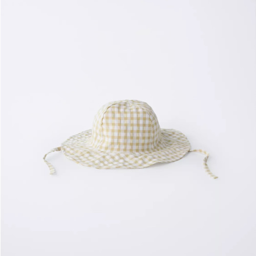 GINGHAM BUCKET HAT - Light green | ZARA United States