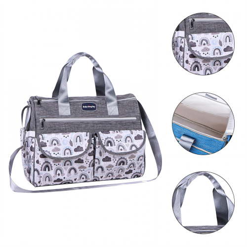 TELOLY Diaper Bag,Multifunctional Diaper Bag Backpack,Multiple Colors and Styles Baby Diaper Bag,Gray