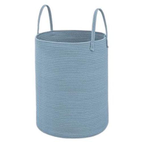 Home Collection Large Woven Laundry Basket Hamper 60L Blue