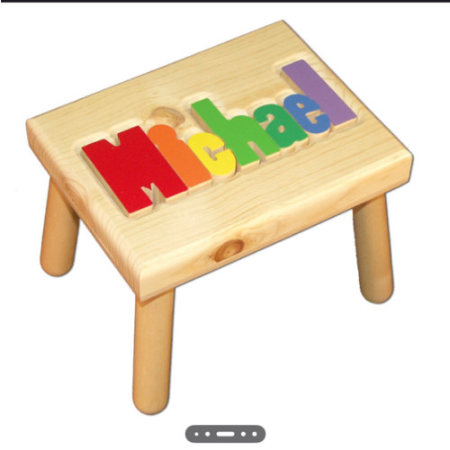 Personalized Wooden Puzzle Step Stool - Etsy