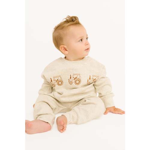 Tractor Embroidered Crewneck Set