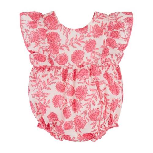 Ruffle Block Print Baby Bubble | 3-6 Months | Mud Pie Comfort