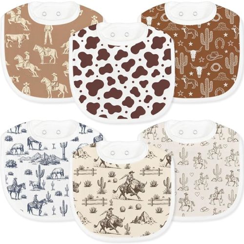 Baby Bibs for Baby Boys Girls 6-Pack