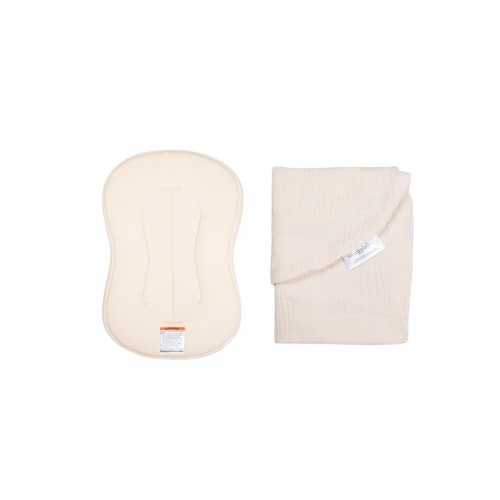 Lounger Curve + Muslin Cover Set | Natural
