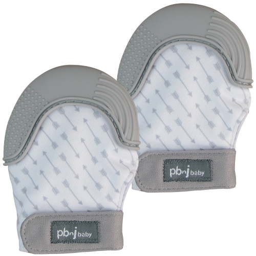 Teethee Mitt - Gray Arrows - 2 Pack