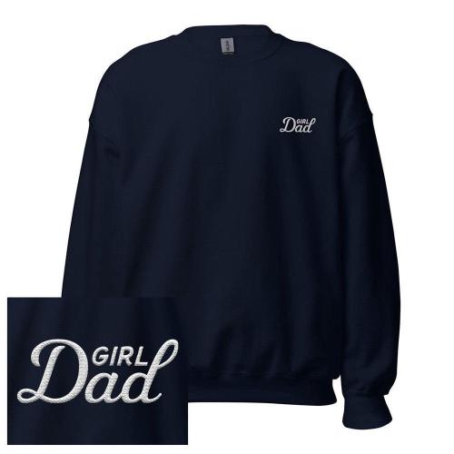 Girl Dad Embroidered Crewneck - Barstool Sports Merchandise