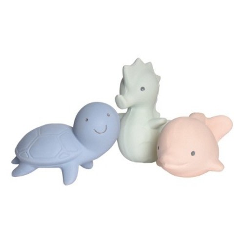 Tikiri Marshmallow Collection Ocean Bath, Rattle, & Teether Set