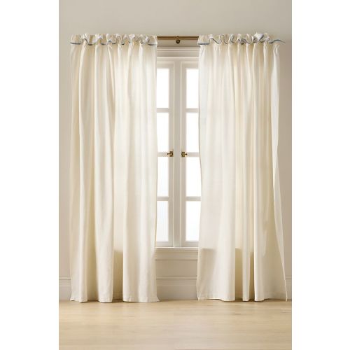Ruffle Top Cotton Woven Curtain