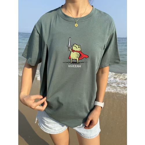 Huzzah Frog with Sword Nursing T-Shirt