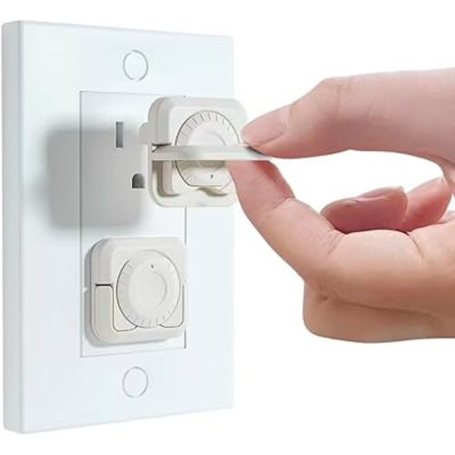 32 Pack Baby Proof Outlet Covers, Electric Socket Protector Outlet Covers with Hidden Pull Handle for Child, Baby Safety Plug Covers with Dual Safety Lock