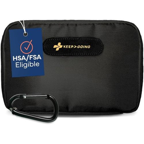 KeepGoing Travel First Aid Kit for Car, Home, Hiking, Camping and Outdoor Emergencies - First Aid Kit Travel Size TSA-Approved
