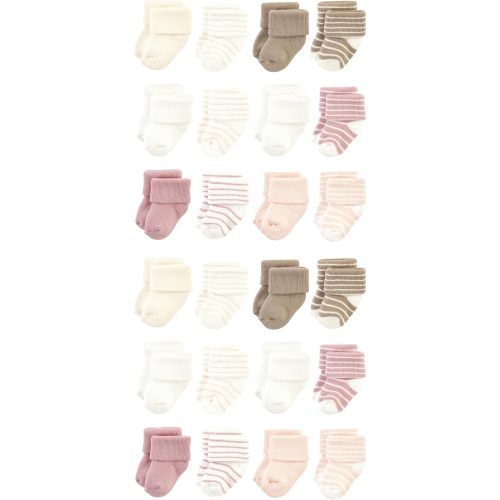 Hudson Baby Unisex Baby Cotton Rich Baby Terry Socks 24-Pack