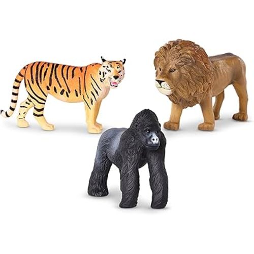 Terra by Battat – Realistic Jungle Animal Figurines, Plastic Lion, Tiger & Gorilla Toys – Collectible Animal Toys for Kids & Toddlers, Pretend Play, Educational Toy 3+ Years