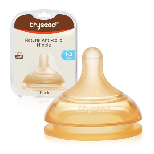 Thyseed Anti-Colic Series Nipple, Slow Flow,1+ Months, 1-Pack