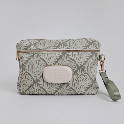 Wipes Clutch | Checkered Coral