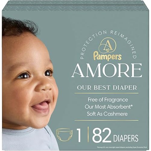 Pampers Amore, Size 1 (8-14 lbs), 82 Count, Our Best Diaper