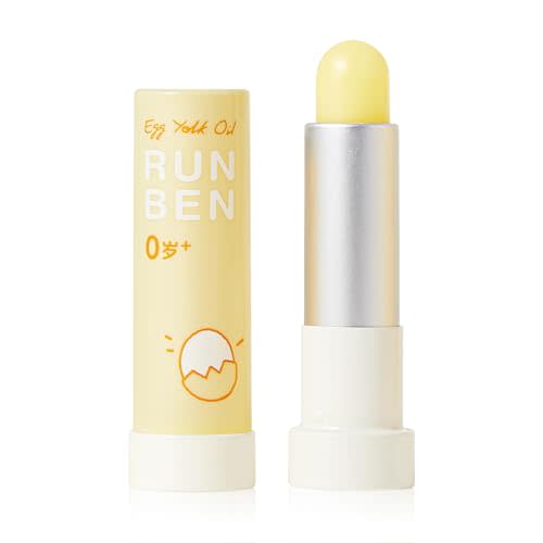 RUNBEN Baby Lip Balm with Egg Yolk Oil, Super Rich Moisturizing Kids Lip Balm, 24H Deep Nourishing, Safe Lip Care for Toddler Chapped Lips, Non-toxic & Fragrance Free, 4.2g