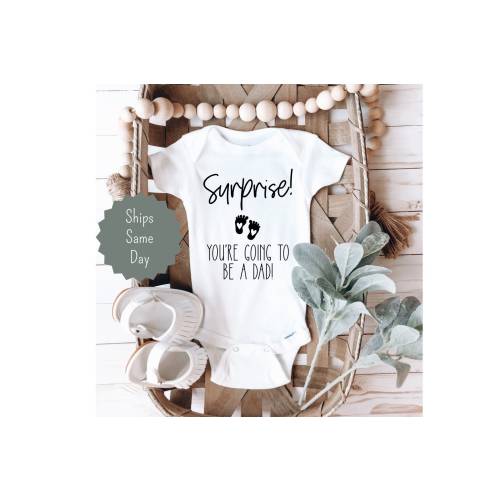 Baby Announcement to Husband - Dad Onesie®, Pregnancy Announcement Onesie ®, Surprise Dad Baby Announcement, Funny Cute Father Baby Reveal