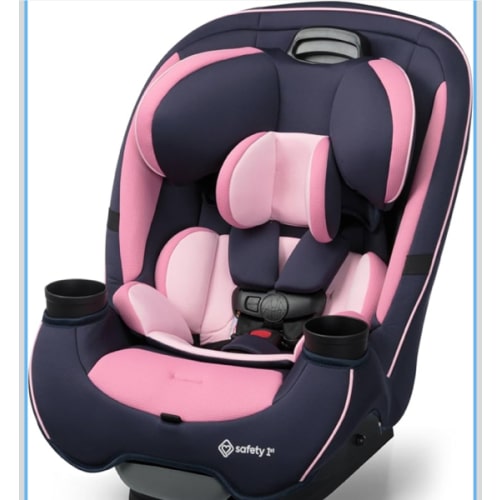 Safety 1st Grow and Go All-in-One Slim Convertible Car Seat, Rear Facing, 5-40 lbs, Forward Facing (30–65 lbs), High Back Booster Seat 40-100 pounds, Vineyard Girl