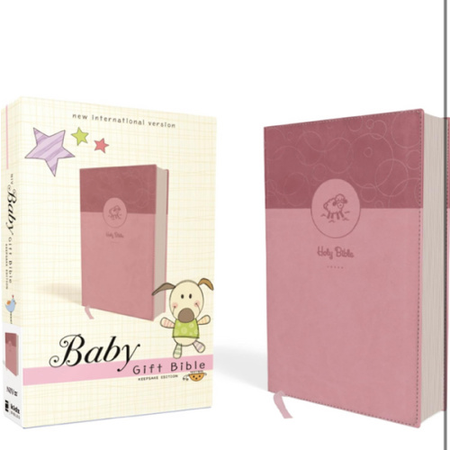 NIV, Baby Gift Bible, Holy Bible, Leathersoft, Pink, Red Letter, Comfort Print: Keepsake Edition