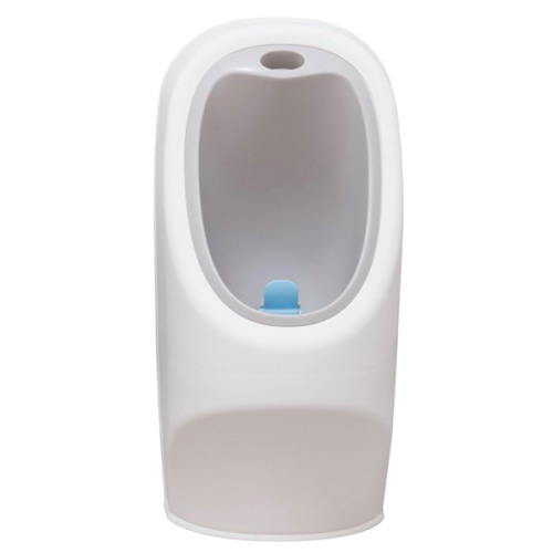 Nuby My Real Training Urinal - Freestanding - With Life-Like Flush Button and Sound - Potty Training for Boys - 18+ Months - White